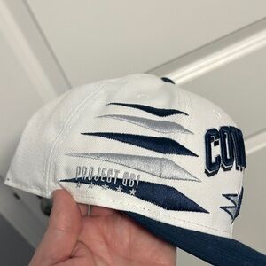 New Era White and Navy Cowboys Project QB 1 Deadstock Cap